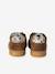 Meisjessneakers van leer met veters beige+bruin+goudgeel - vertbaudet enfant 