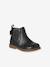 Eerste stap schoenen baby boots leer bruin+goudgeel+zwart - vertbaudet enfant 