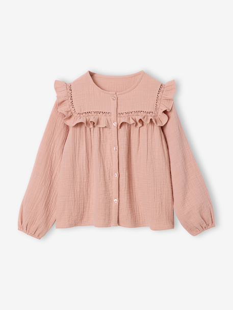 Fille-Chemise, blouse, tunique-Chemise manches longues fille