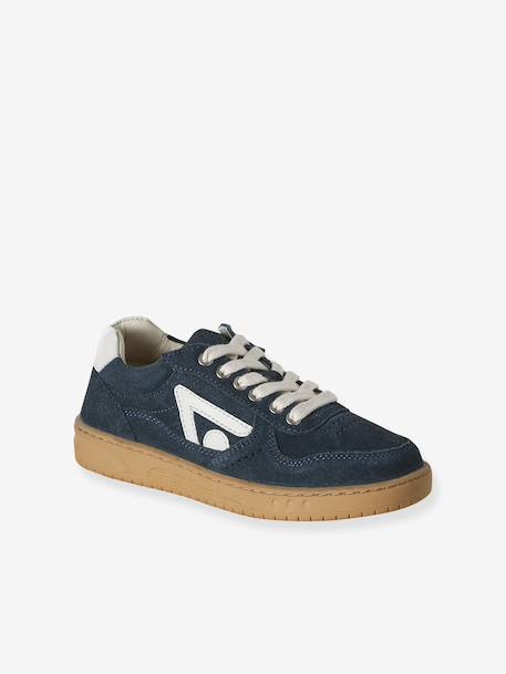 Baskets garçon cuir lacets marine - vertbaudet enfant 