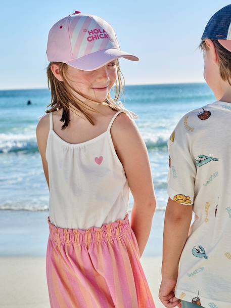 Robe filles fines bretelles marine+vieux rose - vertbaudet enfant 