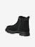 Meisjes leren boots met rits zwart - vertbaudet enfant 