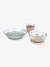 BEABA glazen lunchbox BLAUW+GROEN+zandbeige - vertbaudet enfant 