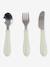 Set 3 couverts d'apprentissage inox rose+vert - vertbaudet enfant 