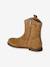 Meisjes leren boots met rits bruin - vertbaudet enfant 