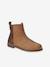 Boots enfant fille cuir et glitter zippées camel+marine - vertbaudet enfant 