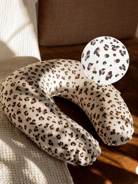 Borstvoedingskussen Softy Tetra beige+beige, bedrukt+groen - vertbaudet enfant 
