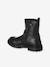 Meisjes leren boots met rits zwart - vertbaudet enfant 