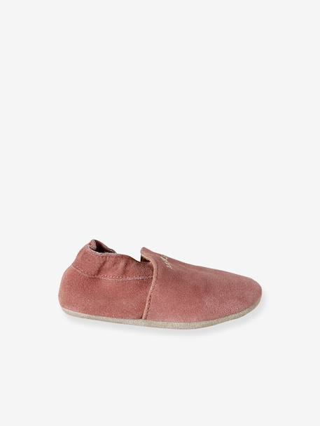 Chaussons bébé cuir souple blanc imprimé+bleu nuit+lot rose+or+rose imprimé+rose poudré+vieux rose - vertbaudet enfant 