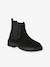 Leren boots meisje met rits zwart - vertbaudet enfant 