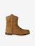 Meisjes leren boots met rits bruin - vertbaudet enfant 