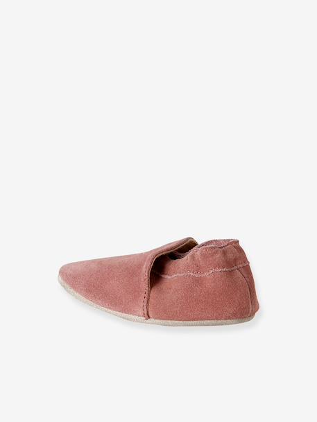 Chaussons bébé cuir souple blanc imprimé+bleu nuit+lot rose+or+rose imprimé+rose poudré+vieux rose - vertbaudet enfant 