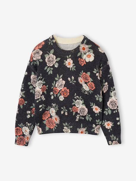 Fille-Pull fille col rond manches longues