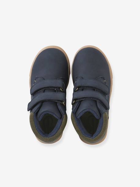 Boots enfant garçon à scratchs kaki+marine - vertbaudet enfant 