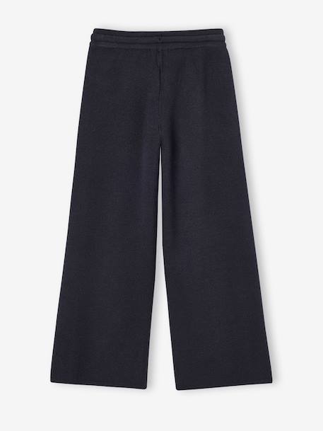 Pantalon large fille anthracite+beige - vertbaudet enfant 