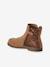 Leren boots voor meisjes met glitter, kleuterschoolcollectie kameel+marineblauw - vertbaudet enfant 