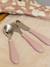 Set 3 couverts d'apprentissage inox rose+vert - vertbaudet enfant 