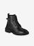 Meisjes boots in leer met veters zwart - vertbaudet enfant 
