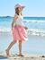 Robe filles fines bretelles marine+vieux rose - vertbaudet enfant 