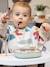 Assiette compartimentée inox rose+vert - vertbaudet enfant 