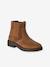 Meisjes leren boots met rits bruin - vertbaudet enfant 