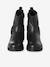Meisjes leren boots met rits zwart - vertbaudet enfant 