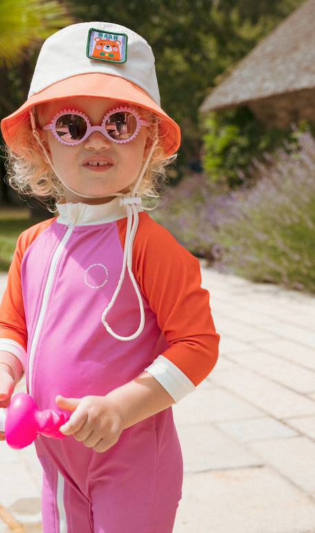 Kinderzonnebril Fleur beige+rozen - vertbaudet enfant 