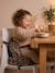 Stoelverhoger Easy up BABY TO LOVE bruin, bedrukt+GESTREEPT BLAUW+GRIJS MET STERREN - vertbaudet enfant 