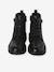 Boots fille cuir à lacets et zip noir - vertbaudet enfant 