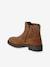 Meisjes leren boots met rits bruin - vertbaudet enfant 