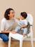 Rehausseur de chaise Easy up BABY TO LOVE GRIS ETOILES+marron imprimé+RAYE BLEU - vertbaudet enfant 