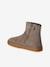 Boots fille cuir zippées taupe - vertbaudet enfant 