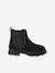 Meisjes leren boots met rits zwart - vertbaudet enfant 