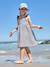 Robe fille sans manches marine+vieux rose - vertbaudet enfant 