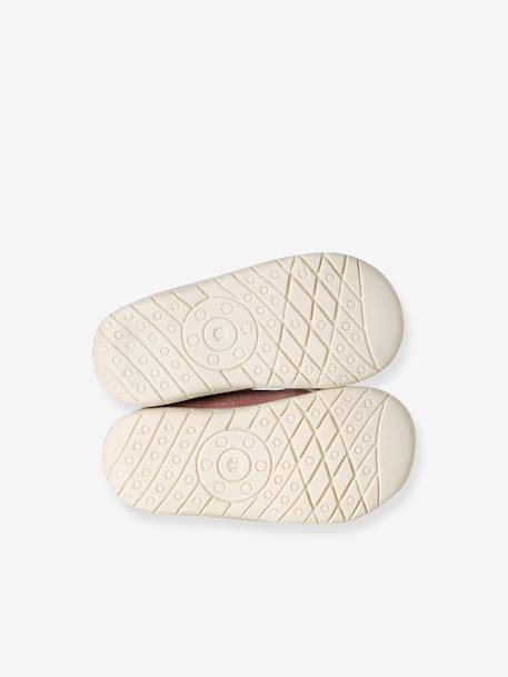 Chausson zippée souples en cuir bébé or+vieux rose - vertbaudet enfant 