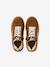 Meisjessneakers van leer met veters beige+bruin+goudgeel - vertbaudet enfant 