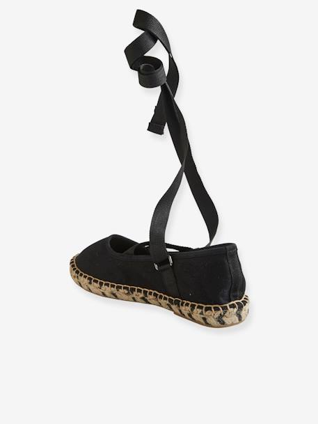 Ballerines espadrilles fille en toile NOIR - vertbaudet enfant 