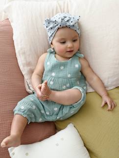 -Combinaison bébé naissance en gaze de coton