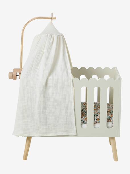 Houten poppenbed met geschulpte rand FSCÂ® wit - vertbaudet enfant 