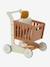 Grand chariot de course porte-poupée en bois FSC® blanc+caramel - vertbaudet enfant 