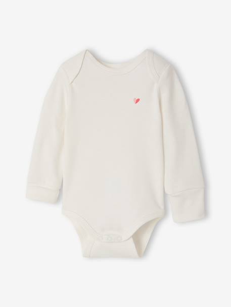 Set van 5 babybody's met lange mouwen ecru - vertbaudet enfant 