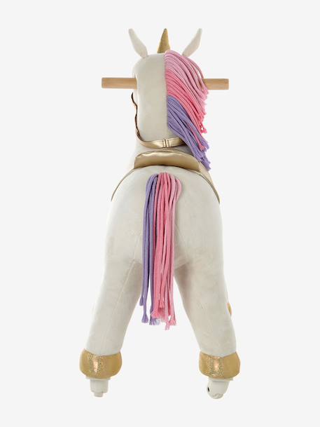 Cheval à roulettes en bois FSC® blanc+brun+écru+marron - vertbaudet enfant 