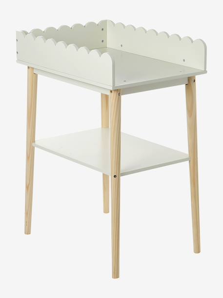 Table à langer poupon feston en bois FSC® blanc - vertbaudet enfant 