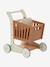 Grand chariot de course porte-poupée en bois FSC® blanc+caramel - vertbaudet enfant 