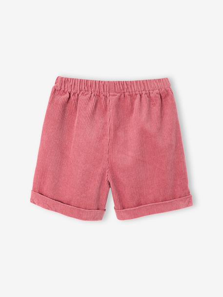 Short en velours poches coeur fille facile à enfiler kaki+marine+rose+vieux rose - vertbaudet enfant 