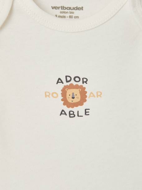 Set van 3 babyrompers met lange mouwen hazelnoot - vertbaudet enfant 