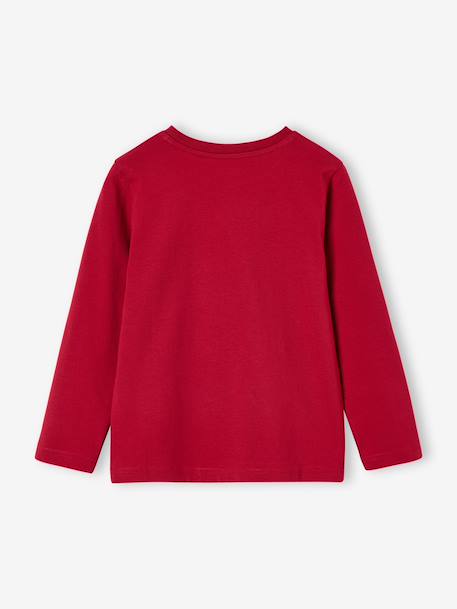 T-shirt manches longues garçon anthracite+blanc+cappuccino+rouge+vert sauge - vertbaudet enfant 