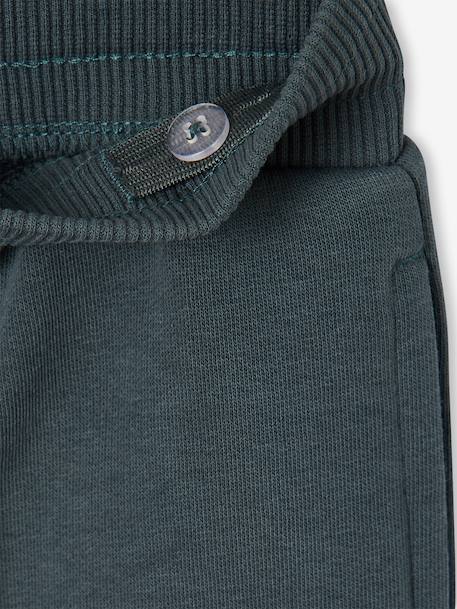 Pantalon jogging 'Athletic' garçon en molleton anthracite+chocolat+lichen - vertbaudet enfant 
