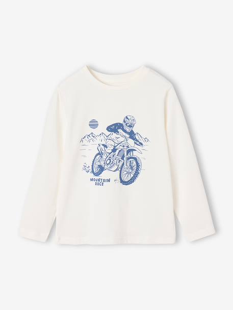 T-shirt manches longues garçon anthracite+blanc+cappuccino+rouge+vert sauge - vertbaudet enfant 
