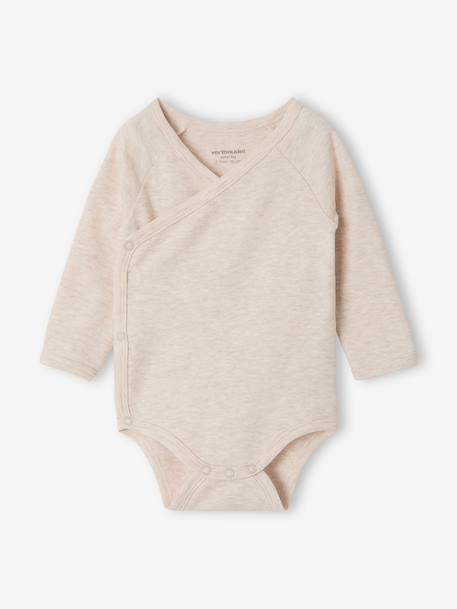 Set van 5 newborn rompertjes met lange mouwen gemêleerd beige - vertbaudet enfant 